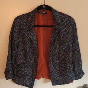 ‼️Last chance. print cuff sleeve blazer
